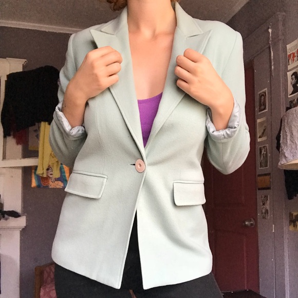 Vintage Mint Wool Blazer - Picture 1 of 4